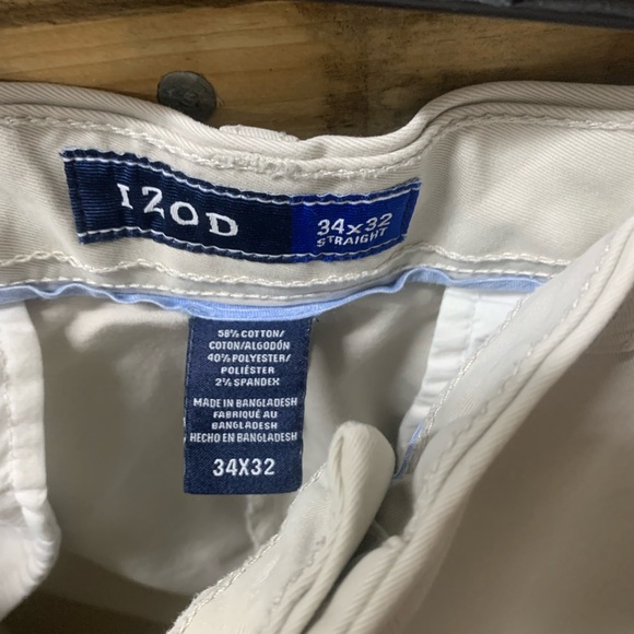 Mens Size 34x32 IZOD Khaki Pants - Picture 4 of 4